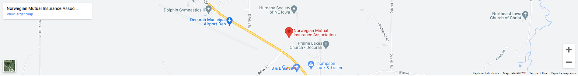 A map of the location of the insurance agency.